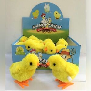12 Wind-Up Hopping Chick Toy
